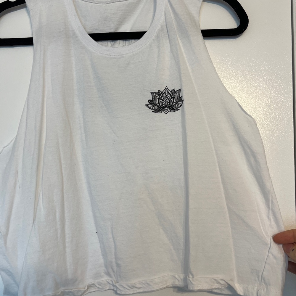 White Sleeveless Crop Top